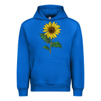 Cobalt Sunray yellow sunflower Urban Hoodie - LillyAllenDesigns