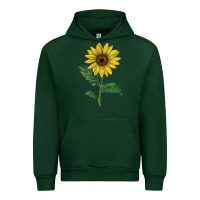 Forest Green Sunray yellow sunflower Urban Hoodie - LillyAllenDesigns