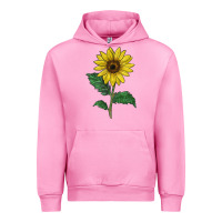 Fuchsia Pink Sunray yellow sunflower Urban Hoodie - LillyAllenDesigns