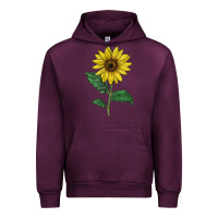 Mauve Wine Sunray yellow sunflower Urban Hoodie - LillyAllenDesigns