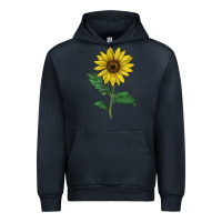 Navy Sunray yellow sunflower Urban Hoodie - LillyAllenDesigns