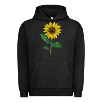 Pigment Black Sunray yellow sunflower Urban Hoodie - LillyAllenDesigns