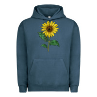 Pigment Midnight Navy Sunray yellow sunflower Urban Hoodie - LillyAllenDesigns