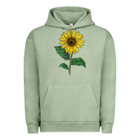 Pigment Oil Green Sunray yellow sunflower Urban Hoodie - LillyAllenDesigns