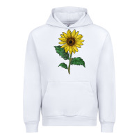 White Sunray yellow sunflower Urban Hoodie - LillyAllenDesigns