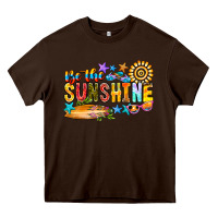 Chocolate Brown be the sunshine Heavy Core Tee - CowhideDigitalArt