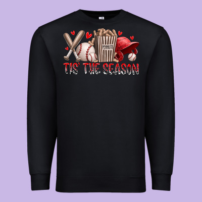 Tis The Season Baseball Premium Sweatshirt Designed By Racoondesign