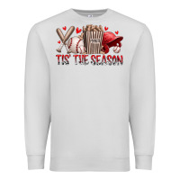 Dove Grey tis the season baseball Premium Sweatshirt - RacoonDesign