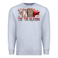 Heather Grey tis the season baseball Premium Sweatshirt - RacoonDesign