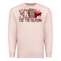 Pale Pink tis the season baseball Premium Sweatshirt - RacoonDesign