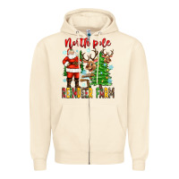 Sandshell north pole reindeer farm Zipper Hoodie - Zillion Design Studio
