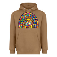 Toasted Coconut autism rainbow Heavyweight Hoodie - Zillion Design Studio