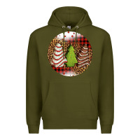 Army Green Christmas tree cakes Christmas Premium Hoodie - Jasminsmagicworld