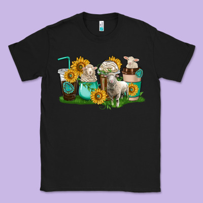 Sheep Coffee Cups Classic Tee Designed By Texasbilliewilder