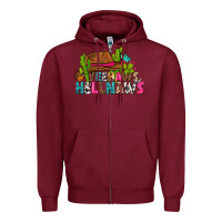 Burgundy yeehaws and hellnaws Zipper Hoodie - texasbilliewilder