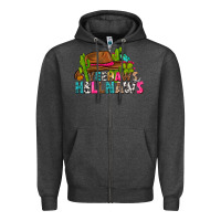 Charcoal Heather yeehaws and hellnaws Zipper Hoodie - texasbilliewilder