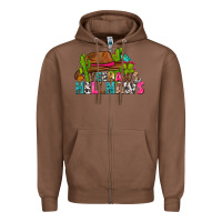 Chestnut yeehaws and hellnaws Zipper Hoodie - texasbilliewilder
