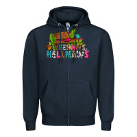 Navy yeehaws and hellnaws Zipper Hoodie - texasbilliewilder
