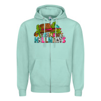 Seafoam yeehaws and hellnaws Zipper Hoodie - texasbilliewilder