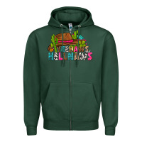 Sports Green yeehaws and hellnaws Zipper Hoodie - texasbilliewilder