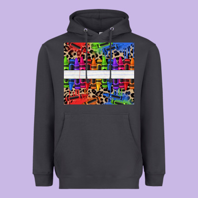 Personalized Crayons Heavyweight Hoodie Designed By Texasbilliewilder
