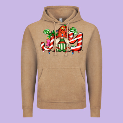 Joy With Gnomes And Christmas Cookie And Candies Vintage Hoodie Designed By Adodesignshop
