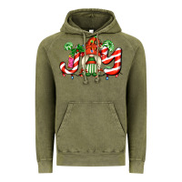 Vintage Olive joy with gnomes and christmas cookie and candies Vintage Hoodie - AdoDesignShop