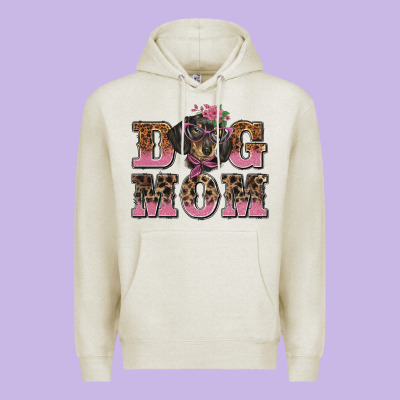 Dog Mom Dachshund Premium Hoodie Designed By Barkaloodesign