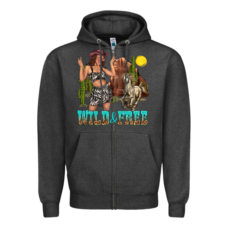 Wild And Free Zipper Hoodie by texasbilliewilder | Teevron