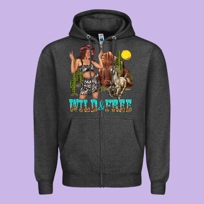Zipper Hoodie wild and free