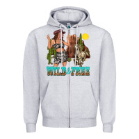 Heather Grey wild and free Zipper Hoodie - texasbilliewilder