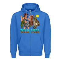 True Royal wild and free Zipper Hoodie - texasbilliewilder