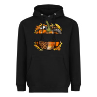Black Personalized Fall Pumpkin Heavyweight Hoodie - texasbilliewilder