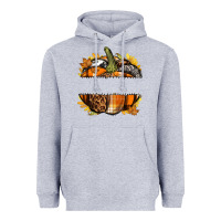 Heather Grey Personalized Fall Pumpkin Heavyweight Hoodie - texasbilliewilder