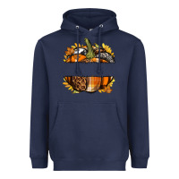 Navy Personalized Fall Pumpkin Heavyweight Hoodie - texasbilliewilder
