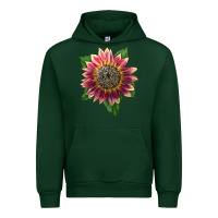 Forest Green crimson blaze sunflower Urban Hoodie - LillyAllenDesigns