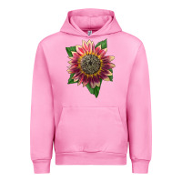 Fuchsia Pink crimson blaze sunflower Urban Hoodie - LillyAllenDesigns