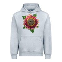 Heather Grey crimson blaze sunflower Urban Hoodie - LillyAllenDesigns