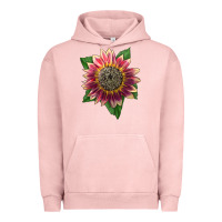 Pigment Salmon crimson blaze sunflower Urban Hoodie - LillyAllenDesigns