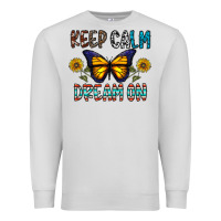 Dove Grey keep calm dream on Premium Sweatshirt - CowhideDigitalArt