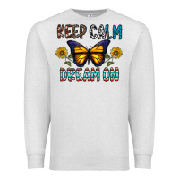 Oatmeal Heather keep calm dream on Premium Sweatshirt - CowhideDigitalArt