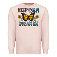 Pale Pink keep calm dream on Premium Sweatshirt - CowhideDigitalArt