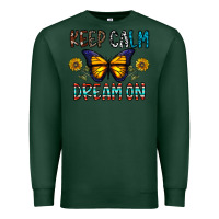 Sports Green keep calm dream on Premium Sweatshirt - CowhideDigitalArt