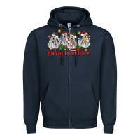 Navy merry christmas pantasmas ghost christmas Zipper Hoodie - Zillion Design Studio