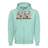 Seafoam merry christmas pantasmas ghost christmas Zipper Hoodie - Zillion Design Studio