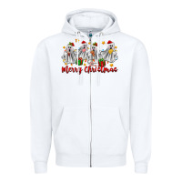 White merry christmas pantasmas ghost christmas Zipper Hoodie - Zillion Design Studio