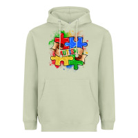 Matcha autism puzzle pieces Heavyweight Hoodie - Zillion Design Studio