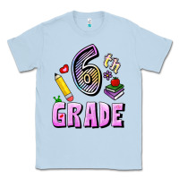 Dusty Blue Sixth Grade Classic Tee - RanaPortraitStore