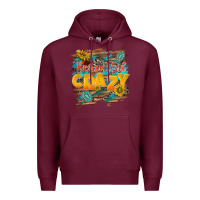 Burgundy beautiful crazy Premium Hoodie - NancyCooperArtShop