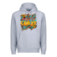 Heather Grey beautiful crazy Premium Hoodie - NancyCooperArtShop